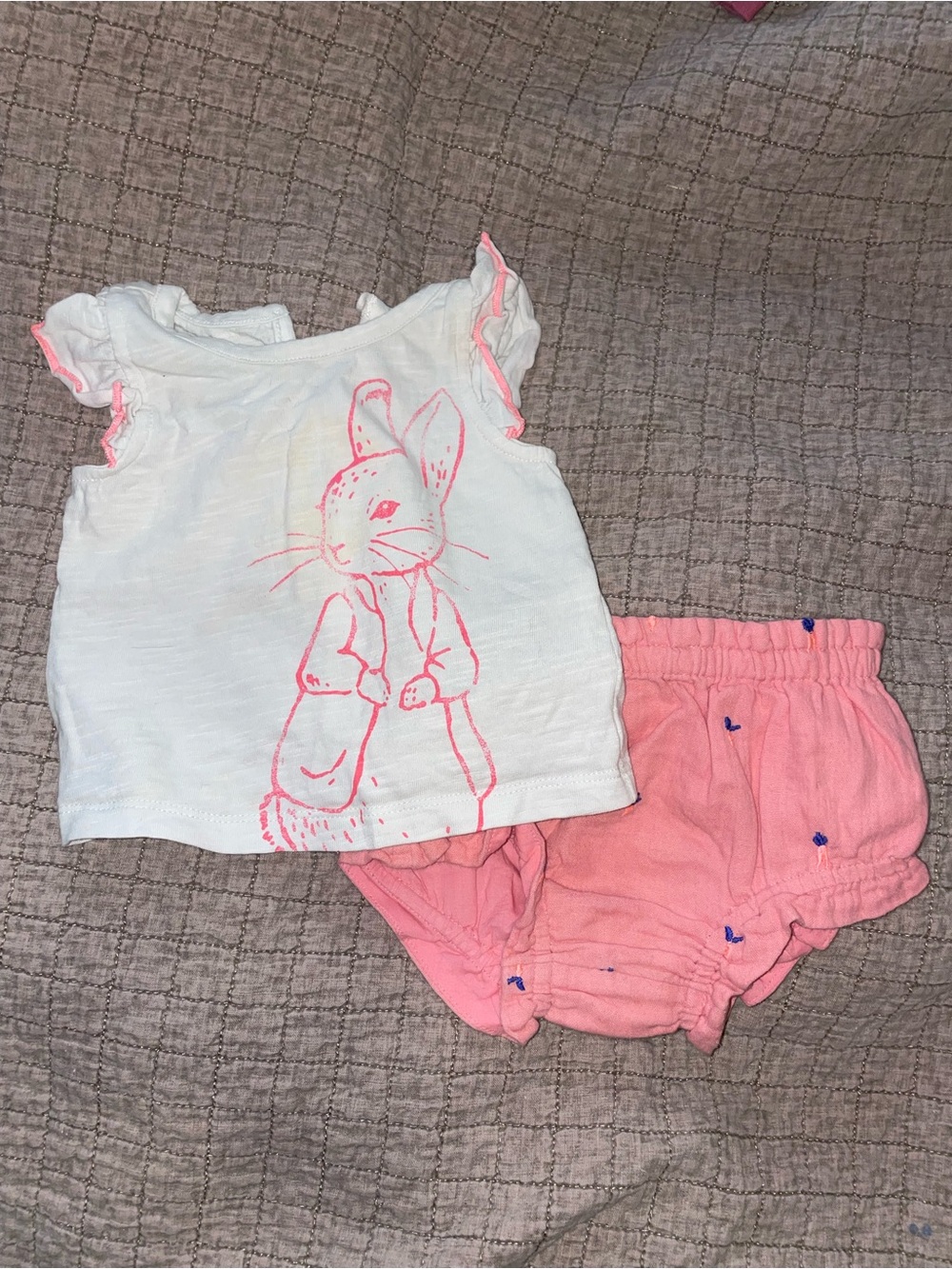 GAP White Baby Top with Pink Bloomers